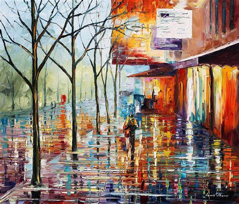 Pretty Rain Painting by Leonid Afremov | Fine Art America