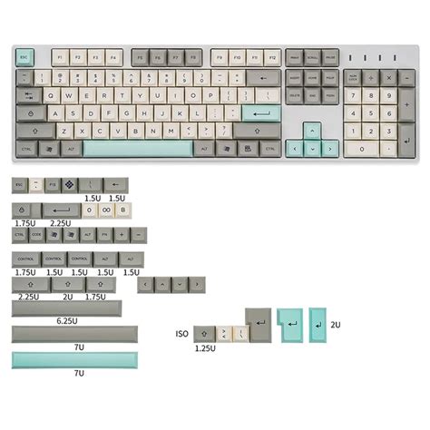 Simple Grey Design Dsa Profile Keycaps For Cherry Mx Gateron Kailh Box Ttc Cross Switch ...