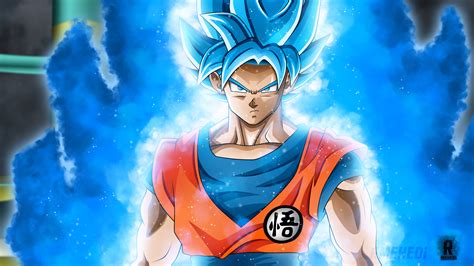 Super Saiyan God Goku illustration HD wallpaper | Wallpaper Flare