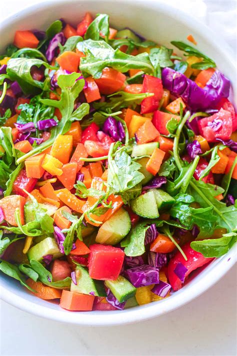 Chopped Rainbow Veggie Salad - Recipes From A Pantry