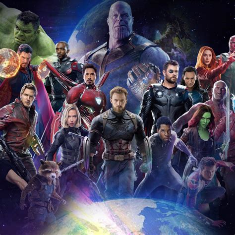 2048x2048 Avengers Infinity War 2018 All Characters Poster Ipad Air HD 4k Wallpapers, Images ...