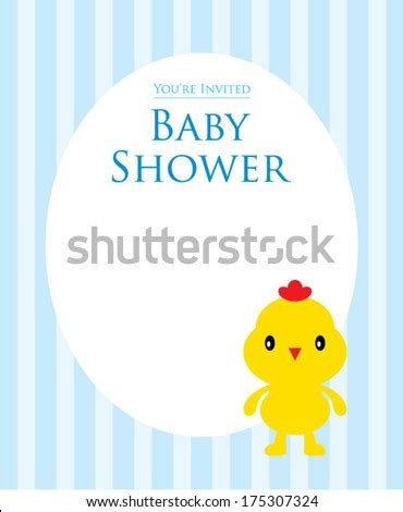 Chicken Baby Shower Card Stock Vector 175307324 - Shutterstock