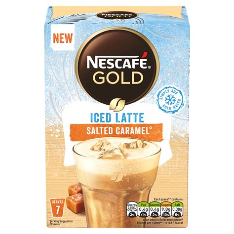 Buy Nescafe Gold Iced Salted Caramel Latte Instant Coffee 7 x 14.5g ...