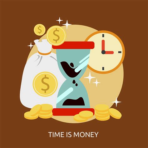 Time Is Money Conceptual illustration Design 474343 Vector Art at Vecteezy