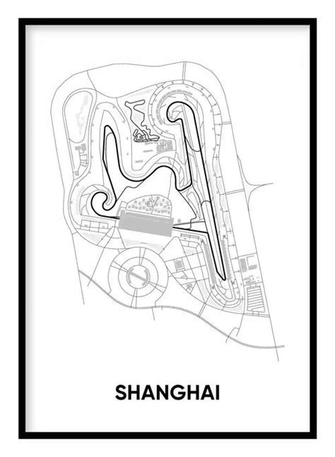 Shanghai Race Track F1 Poster | F1 poster, Race track, Racing