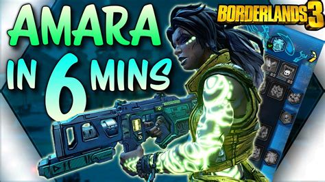 AMARA IN 6 MINUTES! BORDERLANDS 3 Amara Skill Tree Summary - YouTube