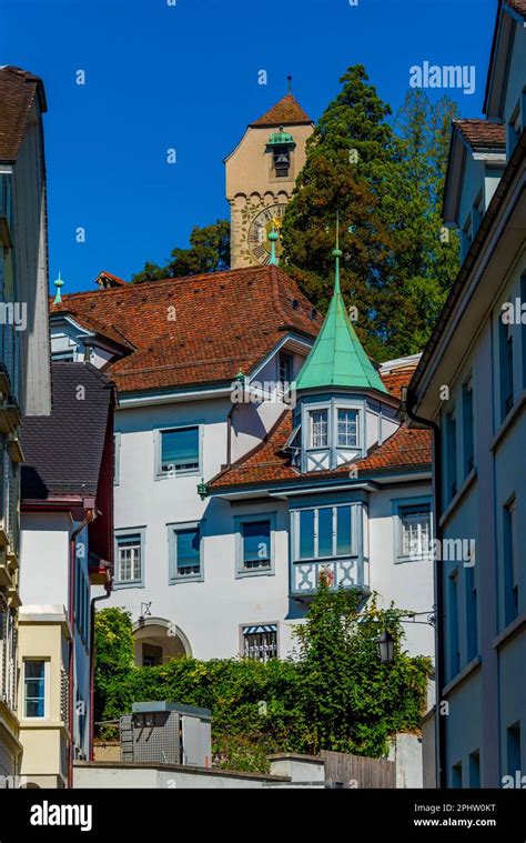 Historical street in the old town of Luzern, Switzerland Stock Photo ...