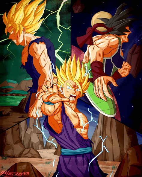 Drew fanart of Gohan, Goku, and Bardock! : r/dbz