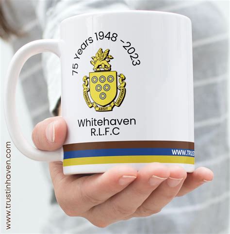 Whitehaven Rugby League 75th Anniversary Mug - Trust in Haven