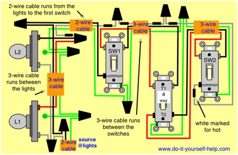 wiring diagram 4 way switch multiple lights | Light switch wiring, Electrical circuit diagram ...