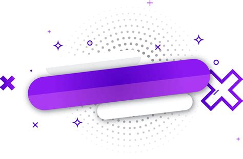 an abstract purple and white banner with stars on the bottom, above which is a rectangle