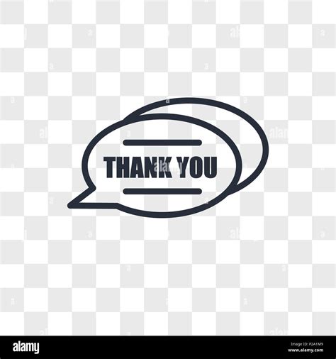 thank you vector icon isolated on transparent background, thank you ...