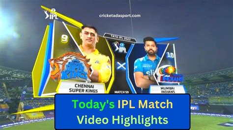 Watch Today's IPL Match Video Highlights: Exciting Moments From The ...