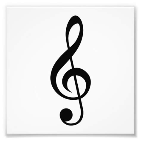 Treble Clef G-Clef Musical Symbol Photo Print | Zazzle