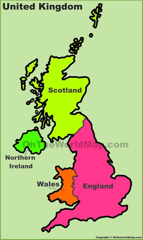 UK countries map