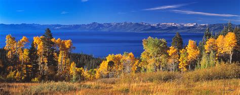 Lake Tahoe Landscape Fall Colors Panorama | Vance Fox Photography