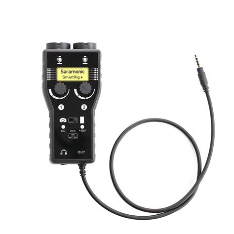 2-Channel XLR/3.5mm Microphone Audio Mixer with Phantom Power Preamp & Guitar Interface