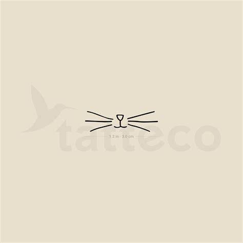 Cat Whiskers Temporary Tattoo set of 3 - Etsy