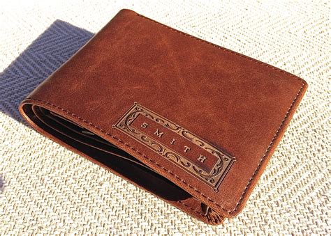 Mens Leather Wallet , Custom Wallet , Minimalist Bifold Wallet , Engraved Wallet , Persona ...