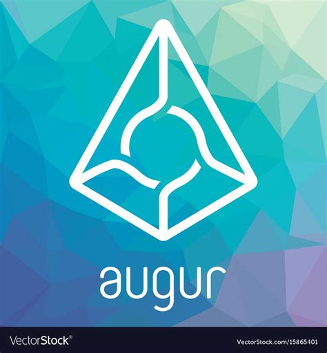 Augur rep blockchain cripto currency logo Vector Image