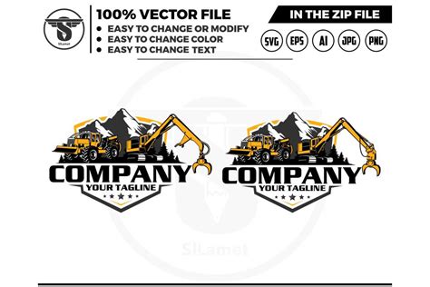 Logging Equipment Logo Graphic by slLametDesigns · Creative Fabrica