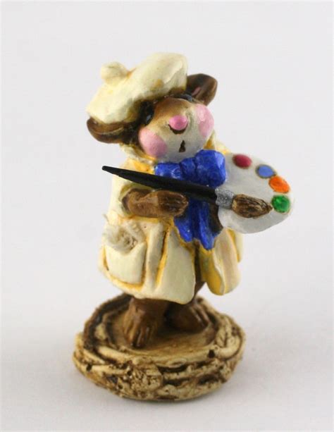 1979 Wee Forest Folk RARE Mouse Artiste M-039 Cream Yellow Smock Hat Figurine | Figurines, Folk ...