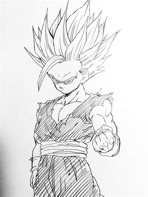 Clear Guides How To Draw Super Saiyan 2 Gohan Super Saiyan 2 How To ...