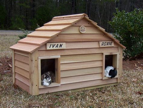 20” Cat House Duplex - Custom Dog & Cat Houses by Blythe Wood Works