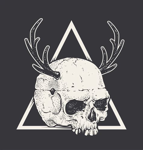 Skull with Horns 331609 Vector Art at Vecteezy