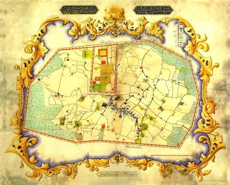 Map of Tehran, c. 1848 | Old maps, Tehran, Map