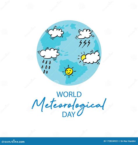 World Meteorological Day. March 23 Stock Illustration - Illustration of ...