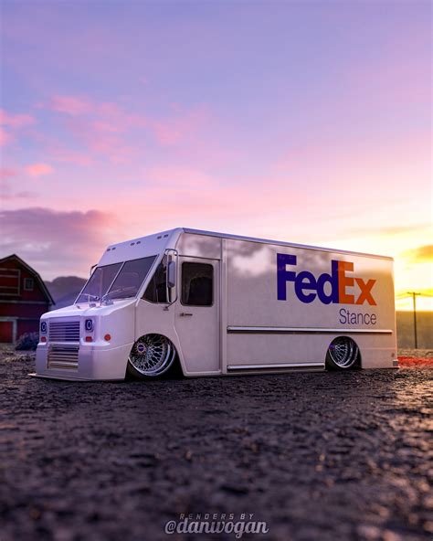 ArtStation - Stanced Fedex Truck 3D Render