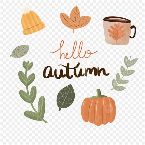 Autumn Clipart, Autumn Png files, Hello Autumn Png, Fall Clipart ...