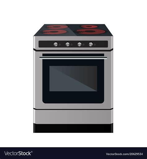 Kitchen electric stove Royalty Free Vector Image