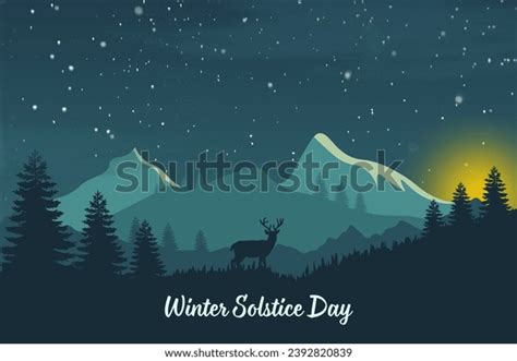 Winter Solstice Day December 21 Greeting Stock Vector (Royalty Free ...