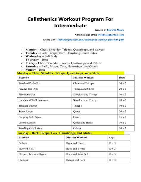 Perfect Pullup Workout Chart Pdf | Blog Dandk