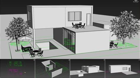 Inspiration Tutorial 3DS Max House, House Plan Model