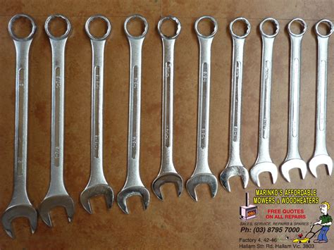 10 piece BIG LARGE JUMBO IMPERIAL RING OPEN SPANNER SET 1 5/16 - 2" Brand New