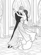 A coloring Page Of Couple dancing In ballroom Generative Ai  sketch template