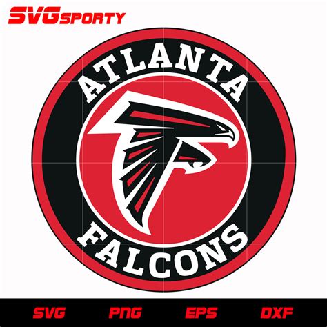 Atlanta Falcons Circle Logo svg, nfl svg, eps, dxf, png, digital file ...