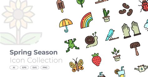 Spring Season Filled Icon, Graphics - Envato Elements