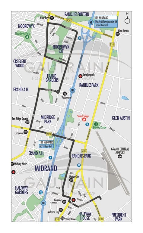 Gautrain Rapid Rail Link 2011 Custom Digital Map Series Portfolio