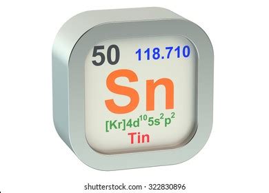 Tin Element Symbol Isolated On White Stock Illustration 322830896 | Shutterstock