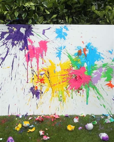 Eggshell Splatter Paint Spend more time making eggs-cellent art with your little one and less ...