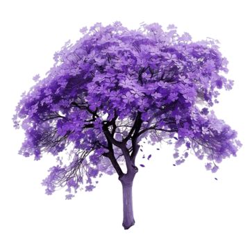 Beautiful Purple Flower Tree Artwork, Tree, Purple, Flowers PNG ...