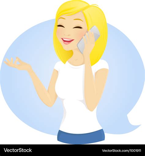 Phone girl Royalty Free Vector Image - VectorStock