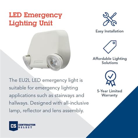 Lithonia Lighting 0.37-Watt 120/277-Volt LED White Hardwired Emergency ...