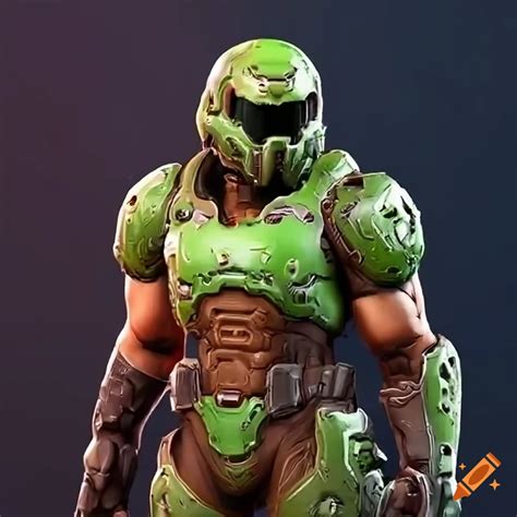 Halloween cosplay of doom slayer character on Craiyon