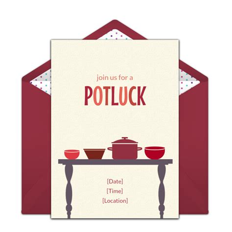 Free Potluck Invitations | Potluck invitation, Party invitations diy ...