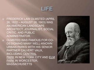 Frederick law olmsted | PPT